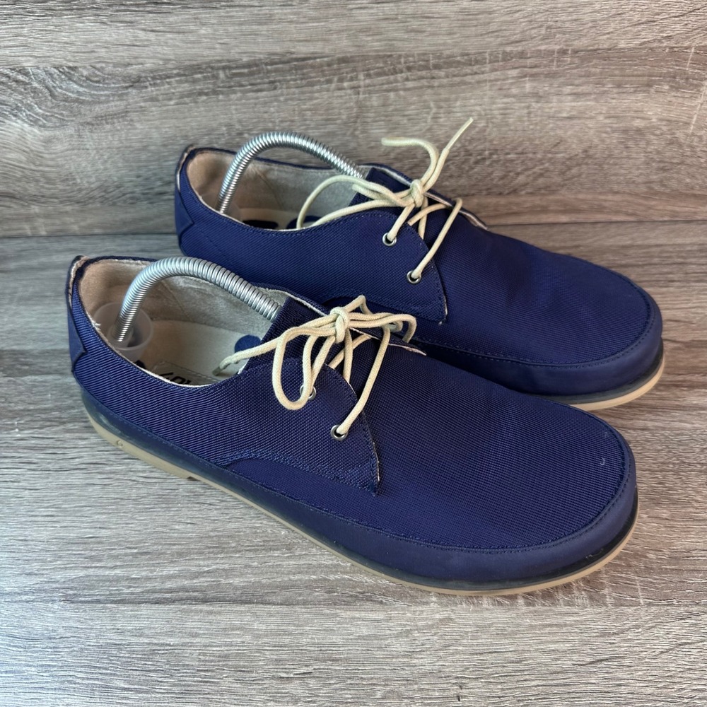 OluKai Honolulu Mesh Shoes Men's 11 Blue Navy Lace Up Casual Oxford Preppy